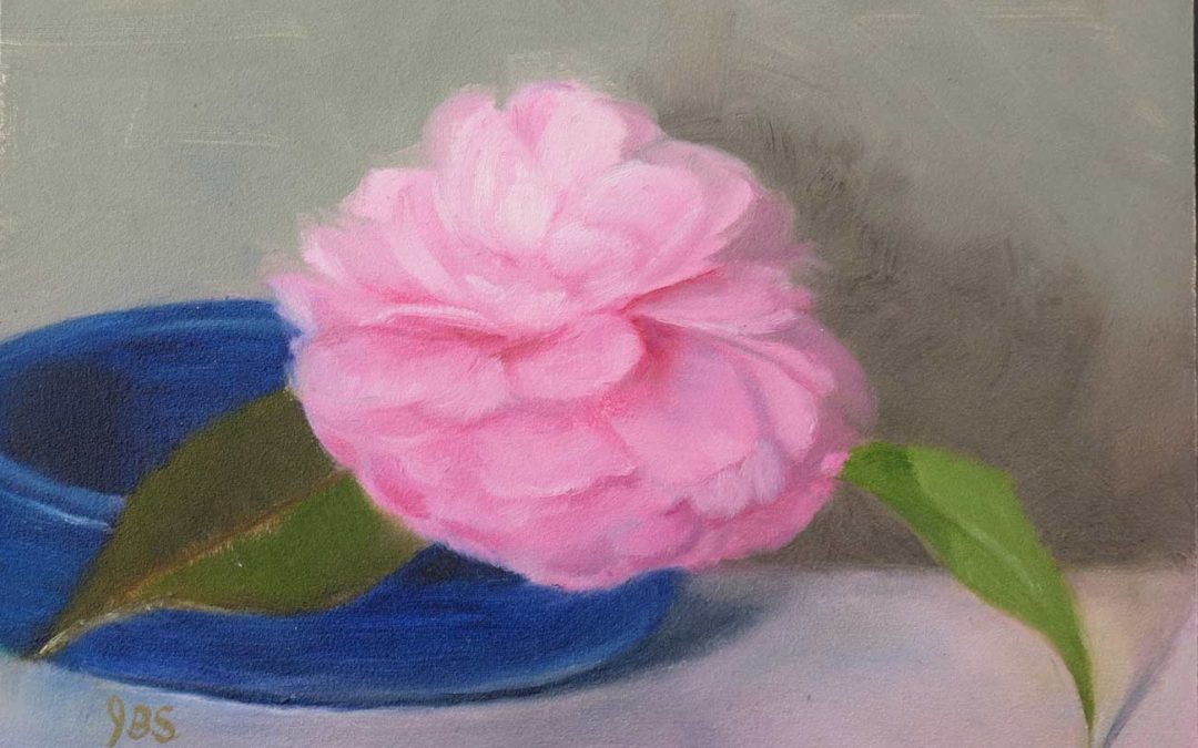 Camellia with Blue Bowl