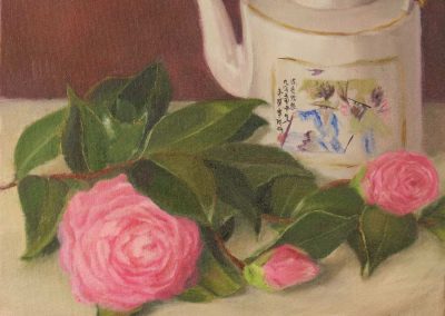 Chinese Teapot with Camellias